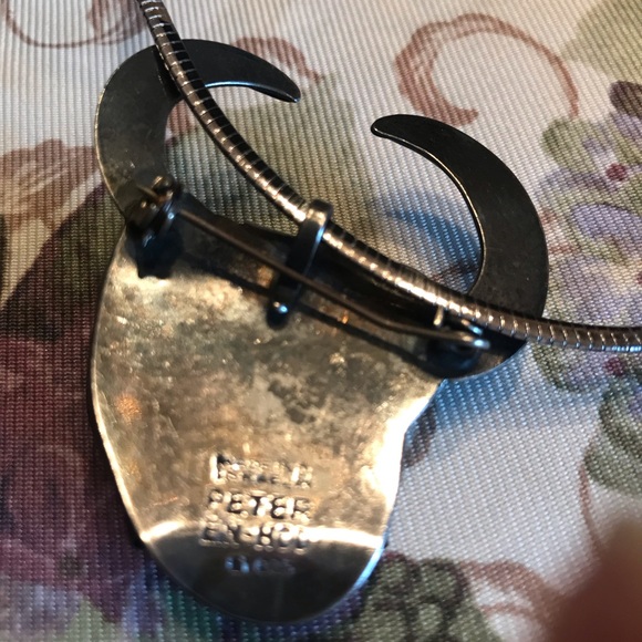 RARE PETER EIN-HOD STERLING SCULPTURAL BROOCH PENDANT.MID CENTURY MODERN - Picture 5 of 10